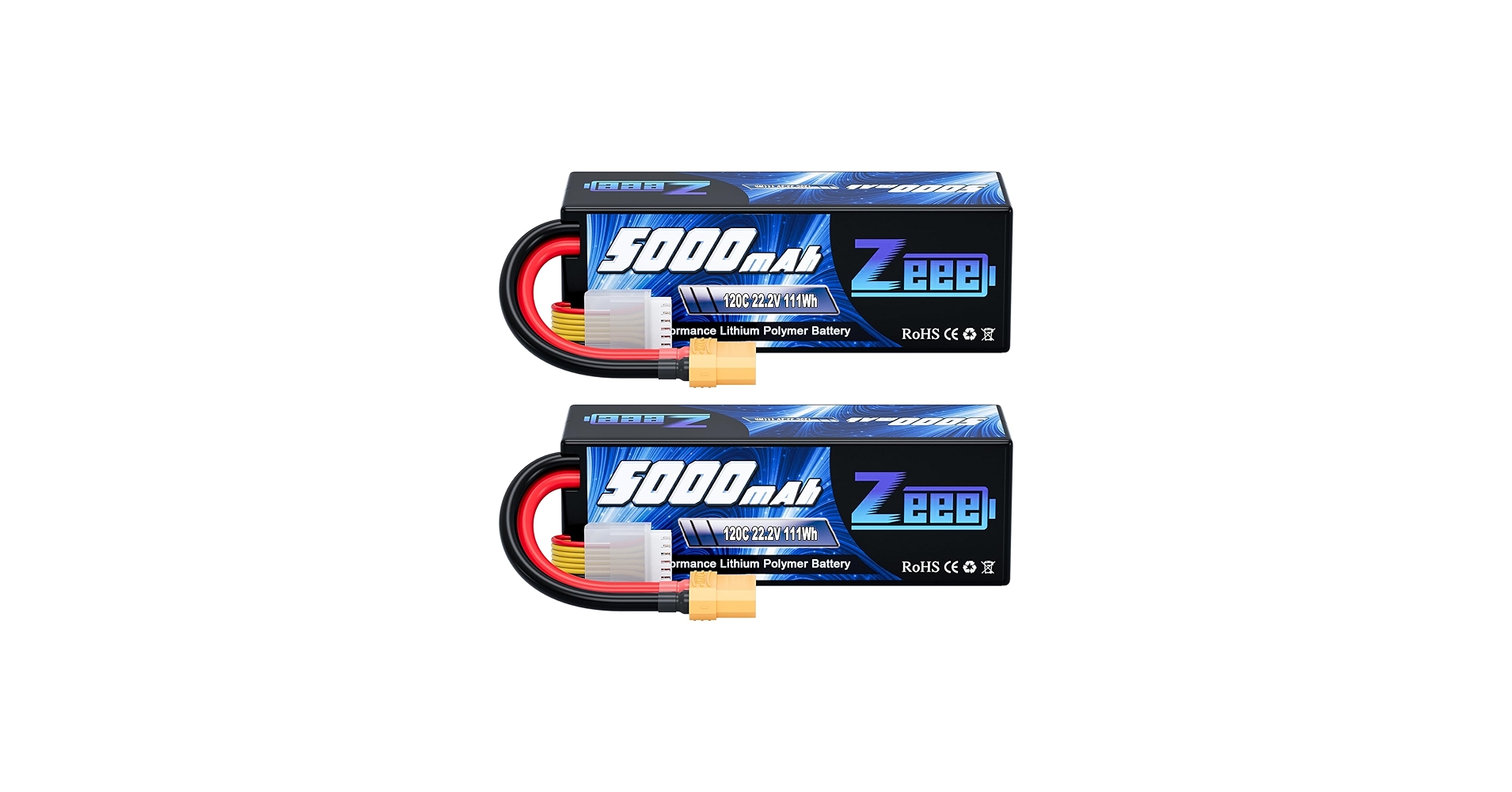 Amazon.com: Zeee 6S 5000mAh Lipo Battery 22.2V 120C Hard Case