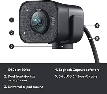 Amazon.com: Logitech 2022 StreamCam 1080P HD 60fps Streaming