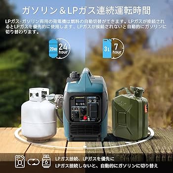 Amazon | HEOMAITO インバーター発電機1.6kVA/1.4kVA ポータブル発電機