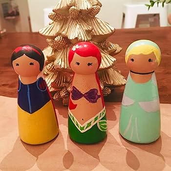 Amazon.com: SINJEUN 40 PCS 3-1/2 Inch Wood Peg Dolls, Unfinished
