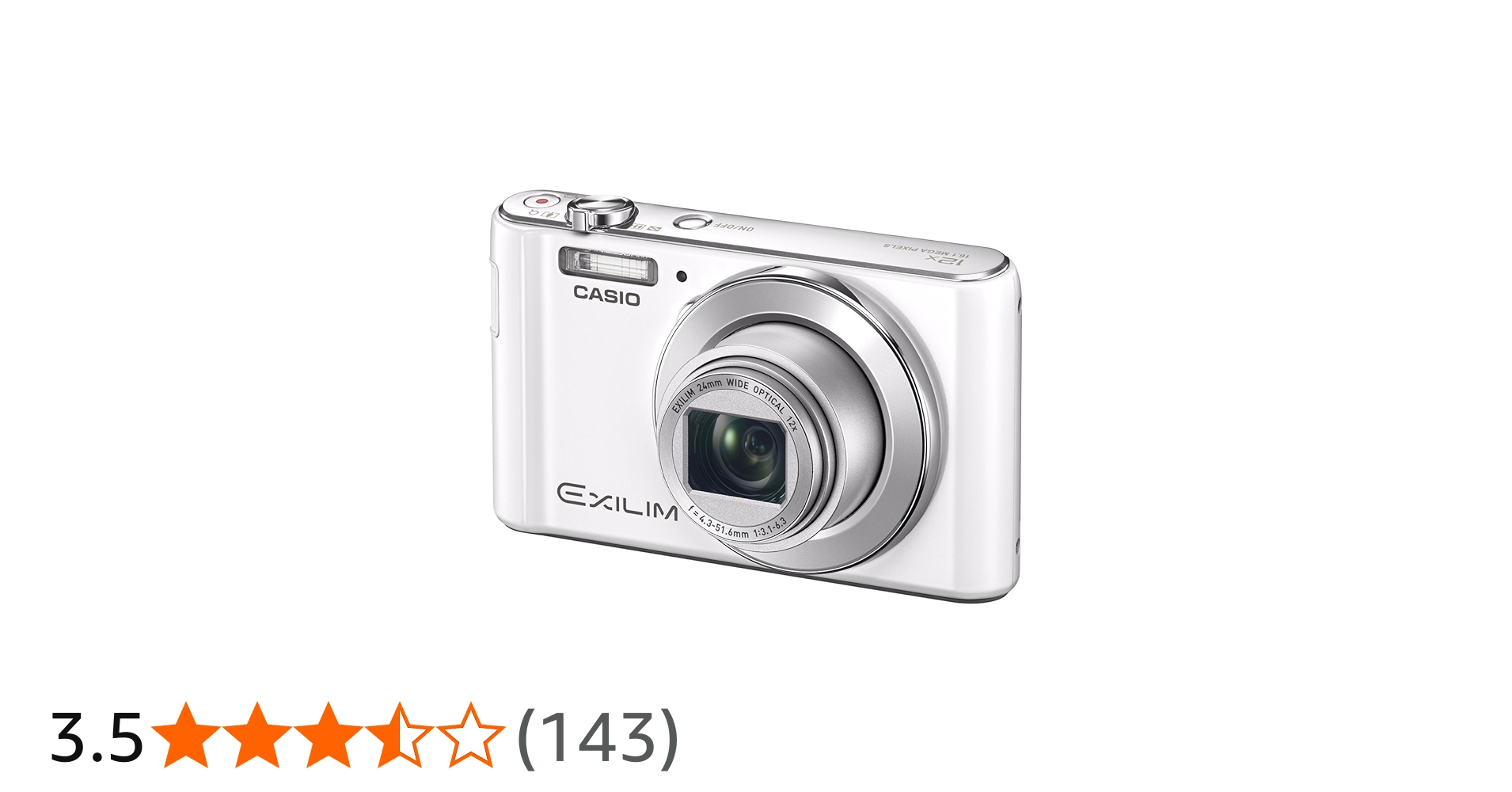 Amazon | CASIO デジタルカメラ EXILIM EX-ZS240WE 手ブレに強い光学12