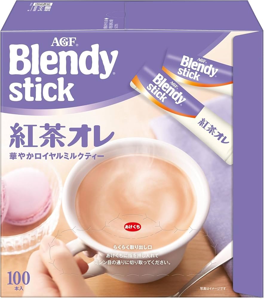 Amazon.co.jp: ブレ ンデ ィ スティック 紅茶オレ 100本入 ミルク