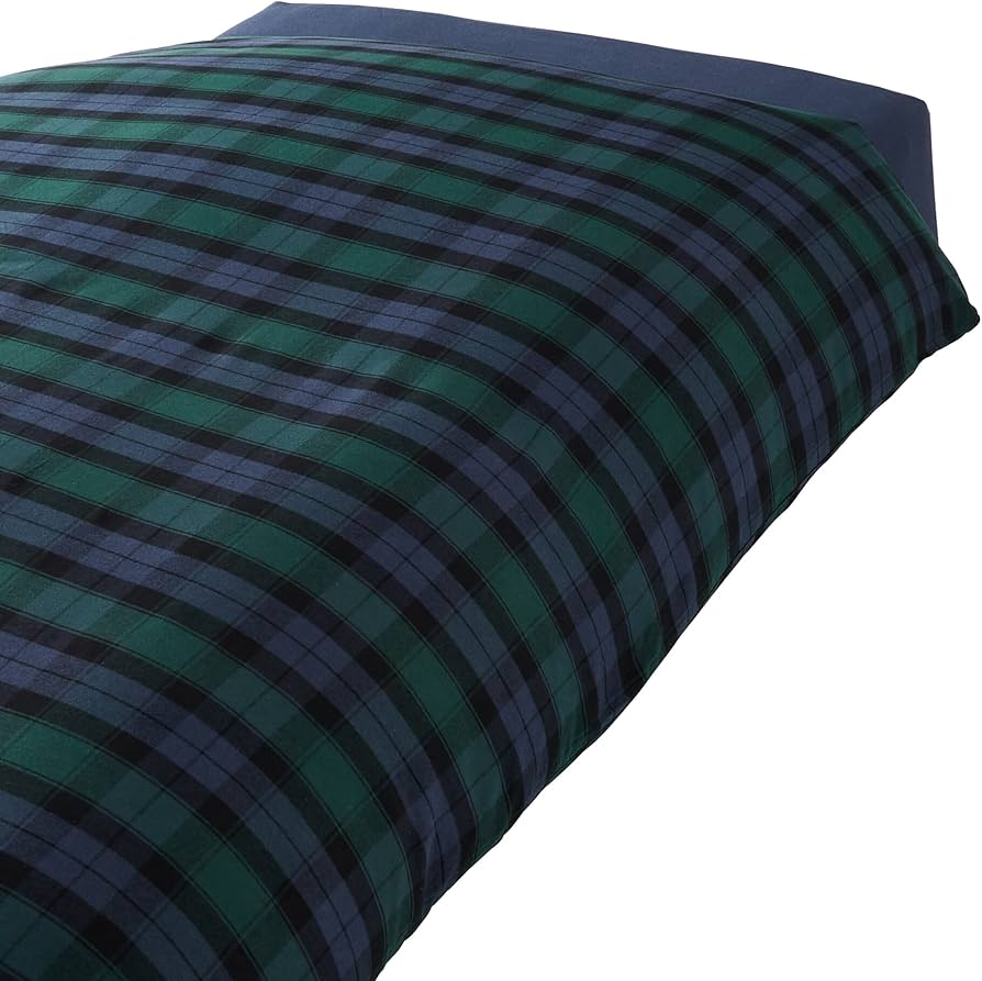 Amazon｜無印良品 綿フランネル掛ふとんカバー ネイビーチェック