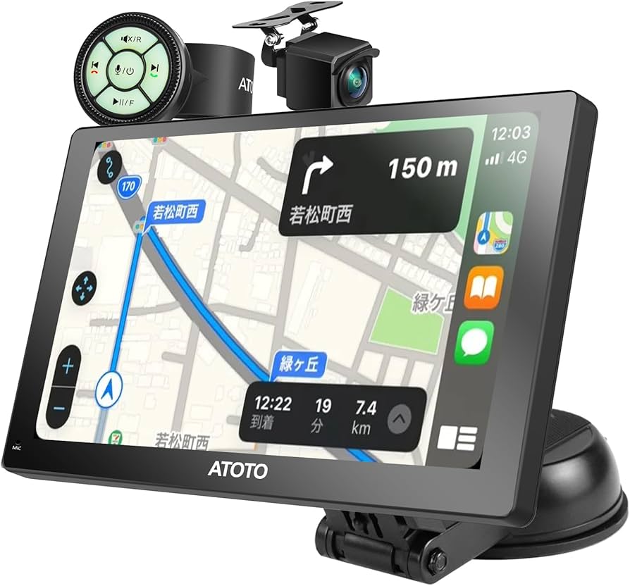 Amazon.co.jp: ATOTO P8 ポータブル 7インチQLEDディスプレイ カーナビ