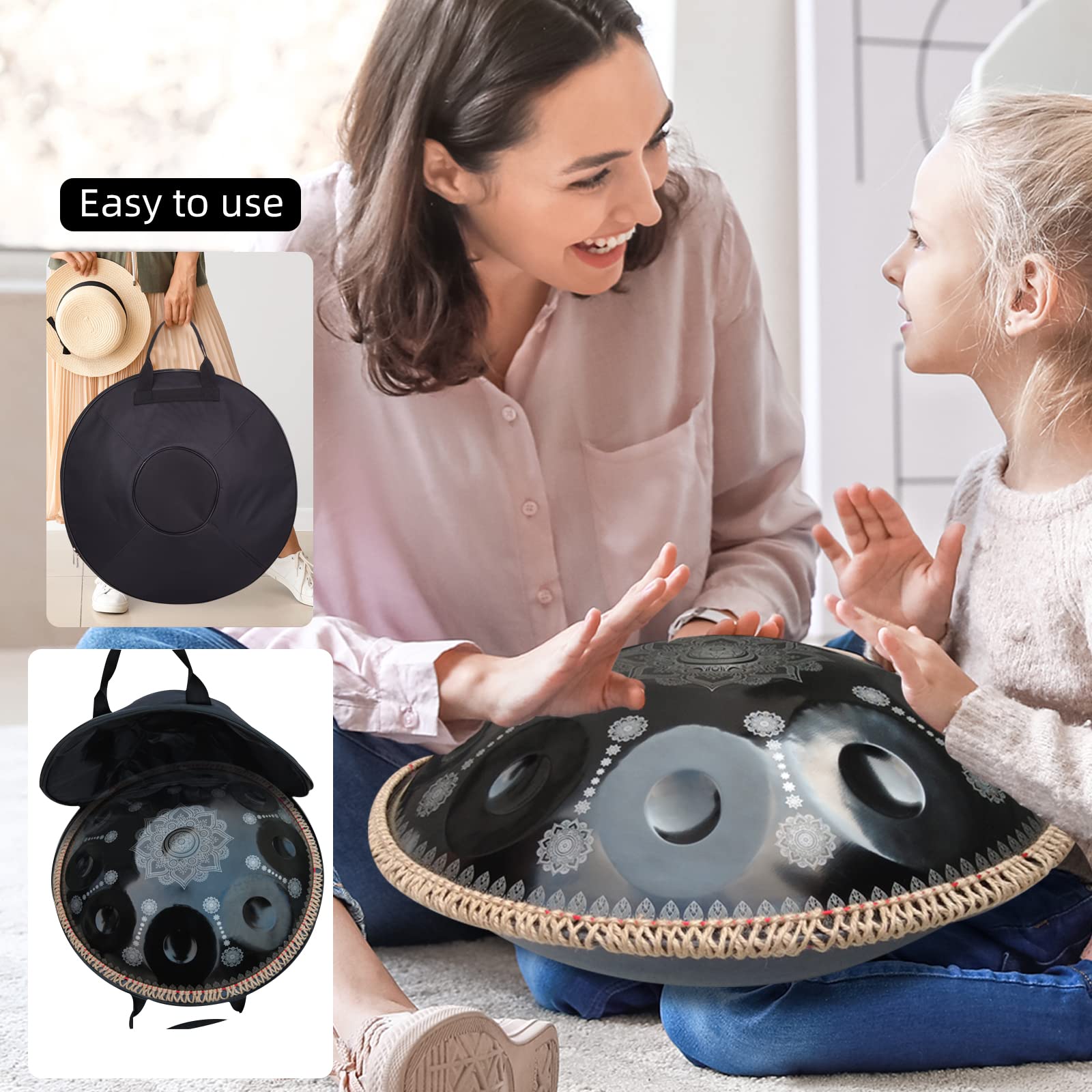 Amazon | 22インチ 10音符 D 短調432HZ 大人用 スチール ハンドパン