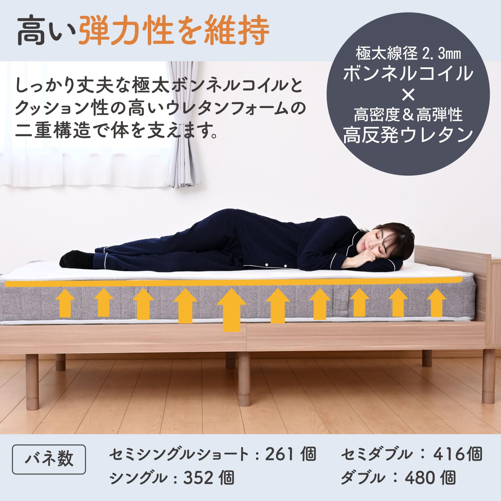 Amazon｜山善(YAMAZEN) マットレス ダブル 厚さ20cm 布団乾燥機を