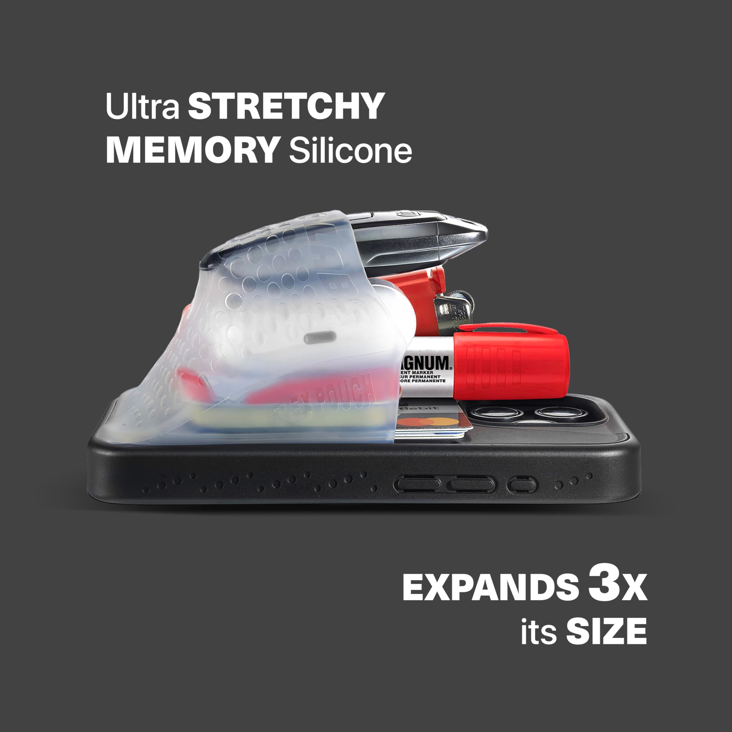 Ninja Labs Flex Pouch Phone Case (Stretches to Hold 30+ Cards