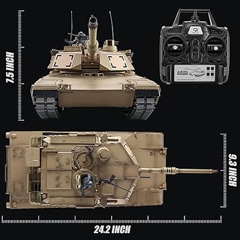 Amazon.com: BESTYMXY RC Tanks US M1A2 Abrams Army Tank, HengLong 1