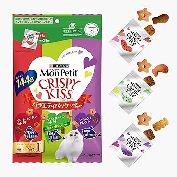 Amazon.co.jp: モンプチ クリスピーキッス 猫用おやつ バラエティ