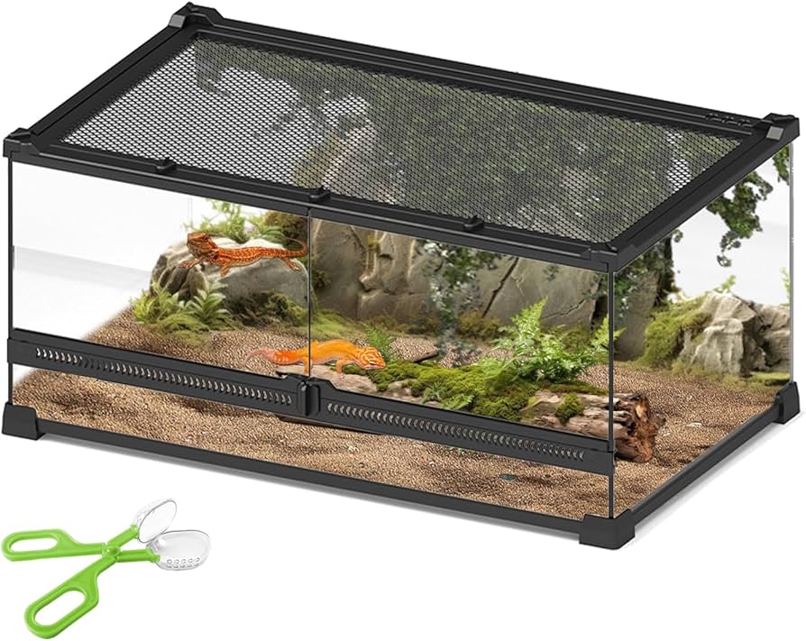 Amazon | AIYOI 爬虫類 ケージ 飼育ケース レオパ ケージ グラス