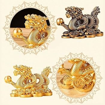 Amazon.co.jp: 龍の置物 中国の風水ドラゴン像 風水のドラゴン中国