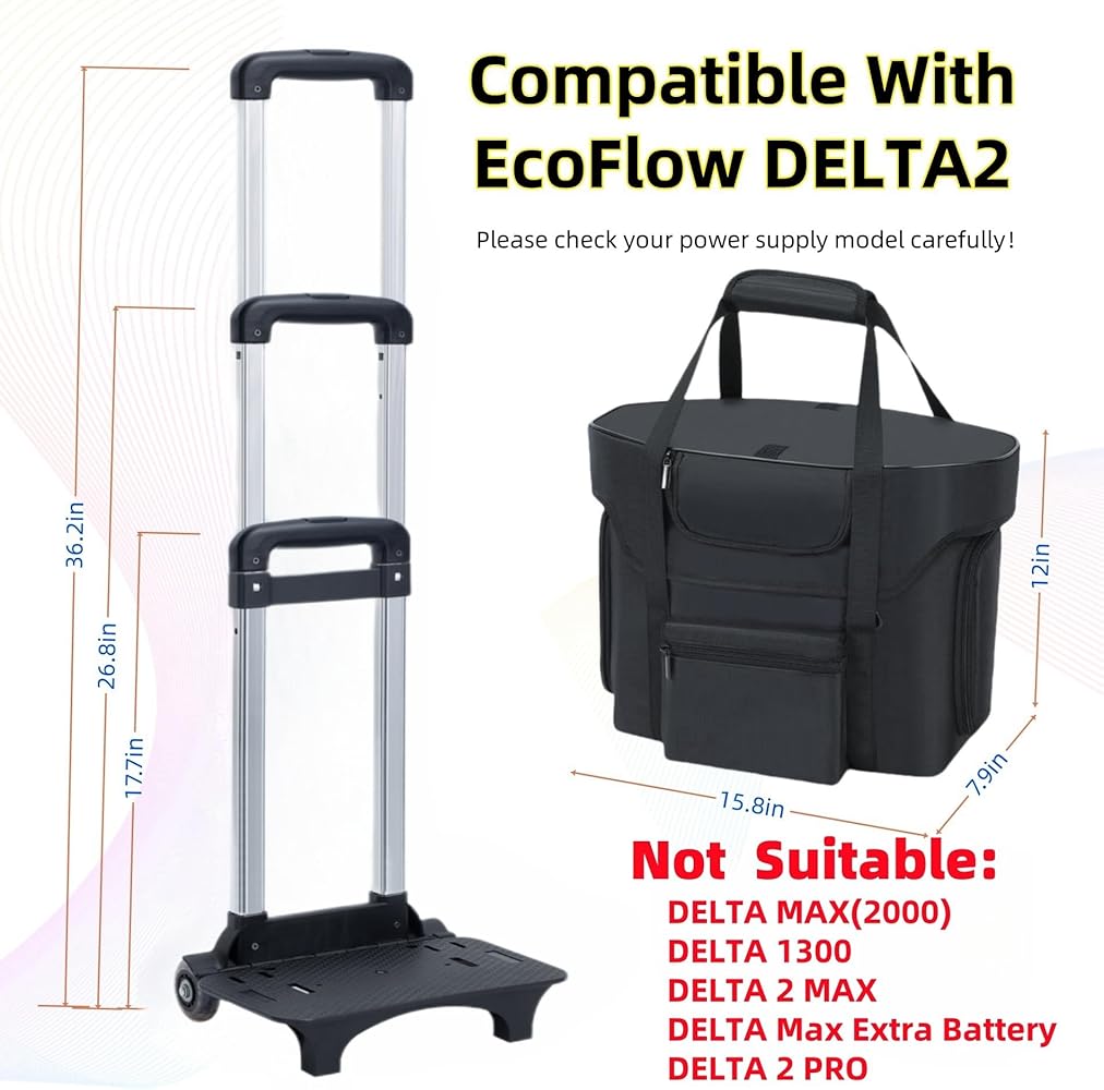 Amazon.co.jp: ECOFLOW DELTA 2対応キャリーケース、ポータブル発電所