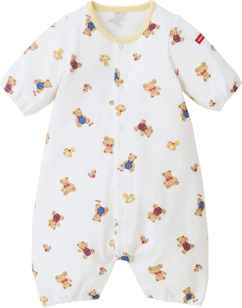 Amazon.co.jp: [ミキハウス] プレオール ロンパース 前開き 日本製