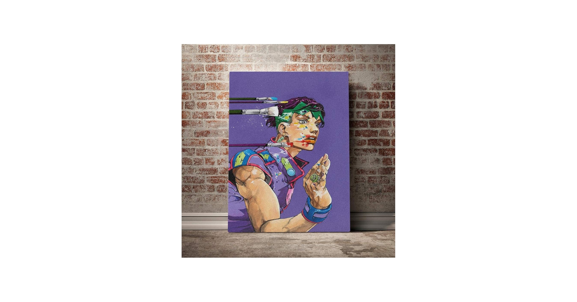 Amazon.co.jp: 岸辺露伴ジョジョの奇妙な冒険抽象ポスター絵画壁アート
