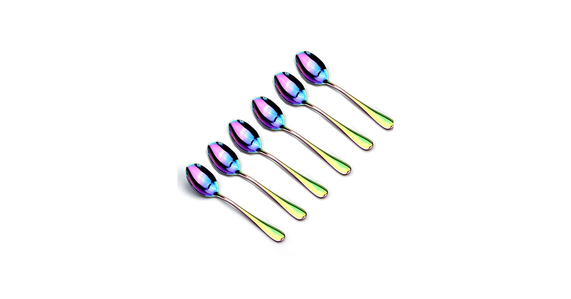 Amazon｜Eljjhah 4 6 8 10個入りステンレススチール虹色のティー