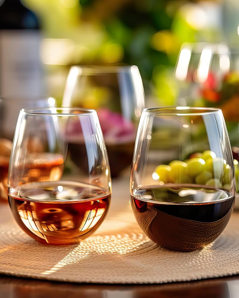 Amazon | LUXU ステムレスワイングラス (4個セット) 20オンス クリア