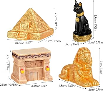 Amazon.co.jp: ABOOFAN 8個 エジプトのピラミッドの彫像 ミニチュア