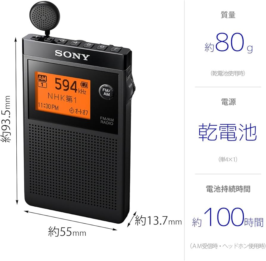 Amazon.co.jp: ソニー PLLシンセサイザーラジオ FM/AM/ワイドFM対応