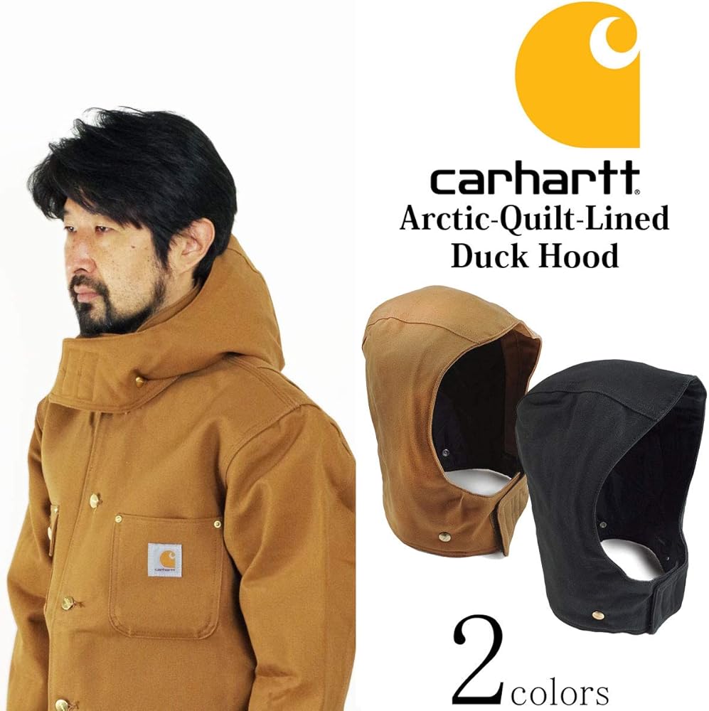 Amazon | [カーハート] ダックフード キルティング裏地 ブラック XXL