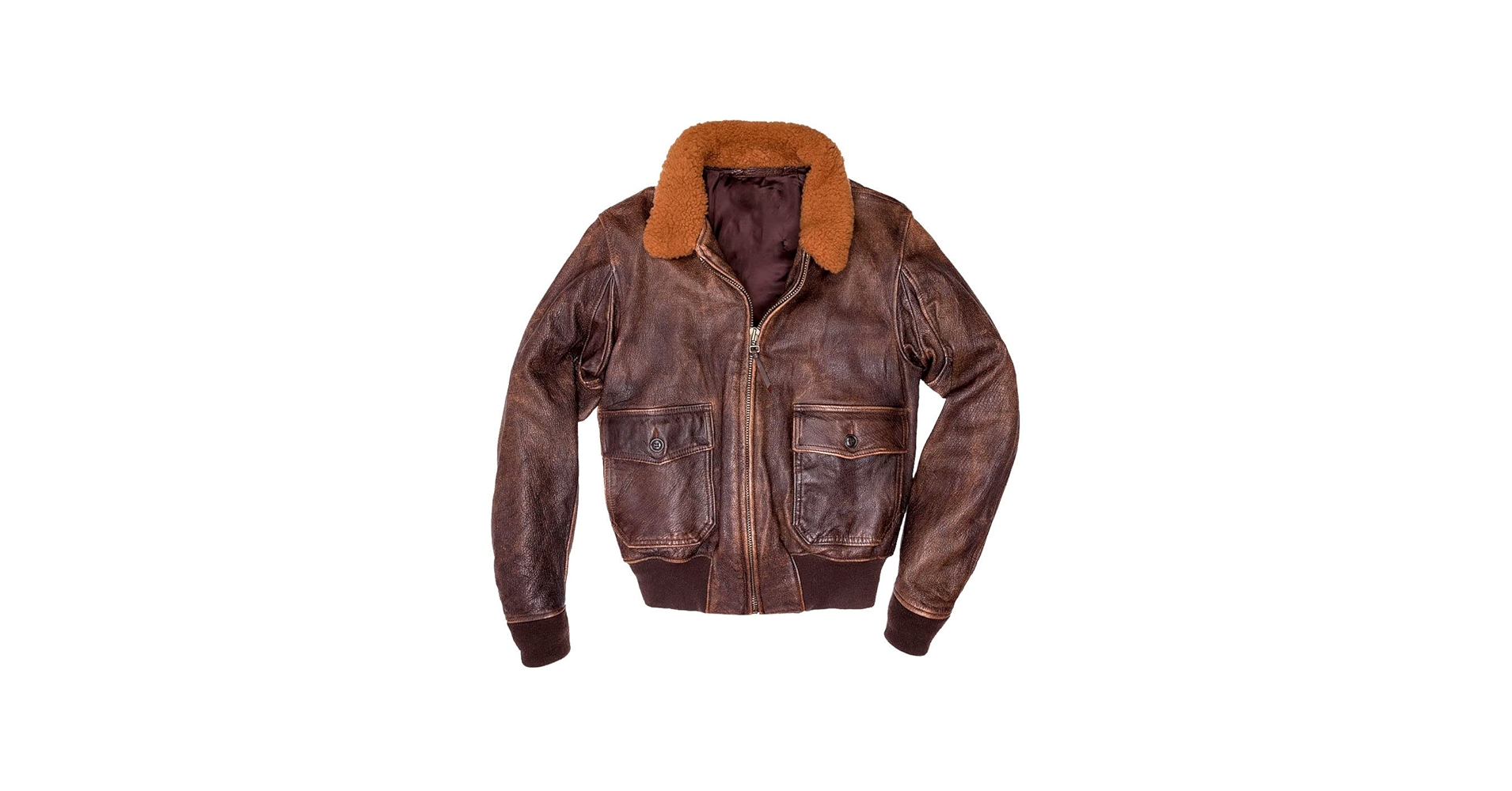 Aviator G-1 Men Distressed Real Leather Bomber Flight Jacket (XS