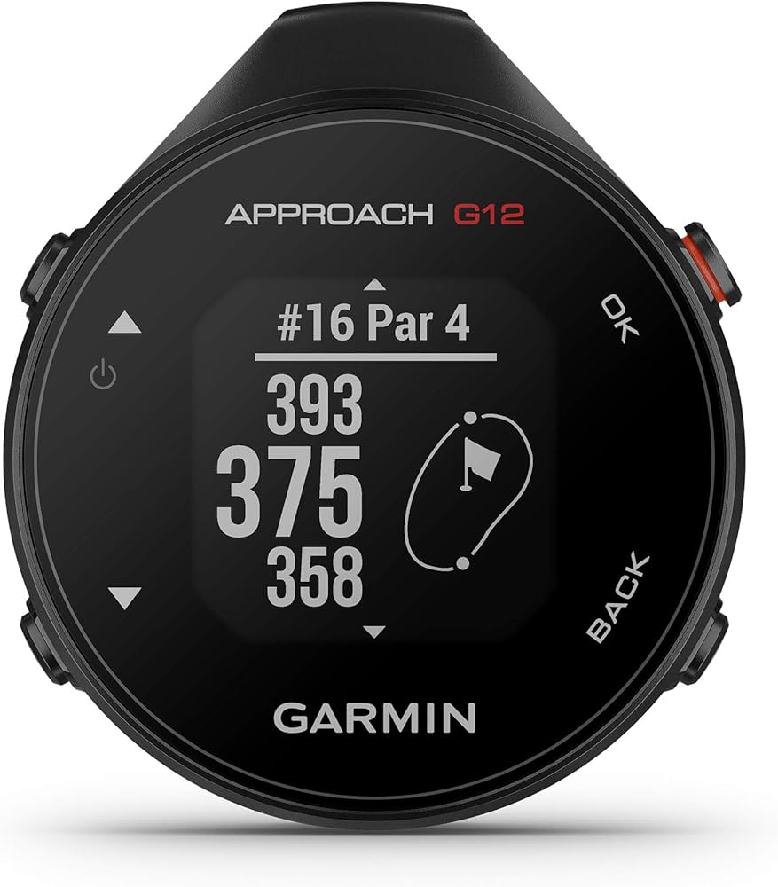Garmin Approach G12, Clip-on Golf GPS Rangefinder, 42k+ Preloaded