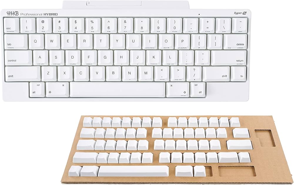 Amazon | HHKB Professional HYBRID Type-S 英語配列／雪、無刻印キー