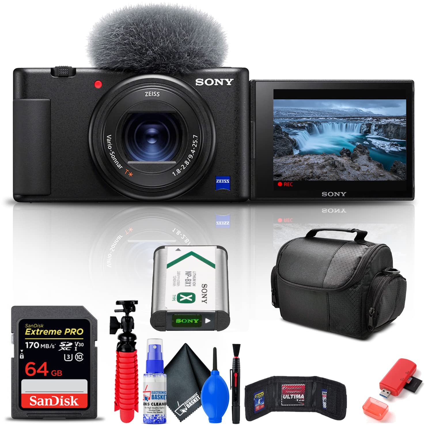 Amazon.com : Sony ZV-1 Digital Camera (Black) (DCZV1/B) + 64GB