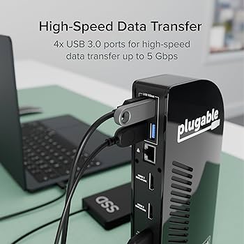 Amazon.com: Plugable USB-C Triple Monitor Docking Station: 13-in-1