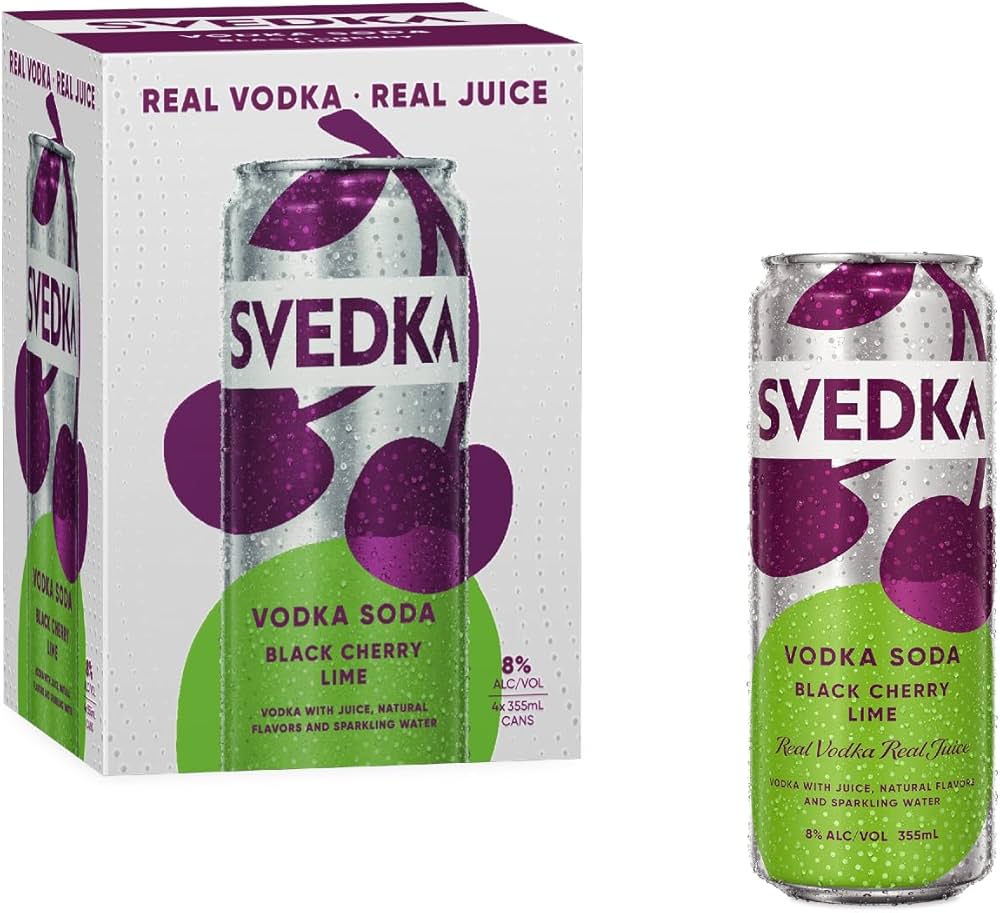 Amazon.com: SVEDKA Black Cherry Lime Vodka Soda Ready to Drink