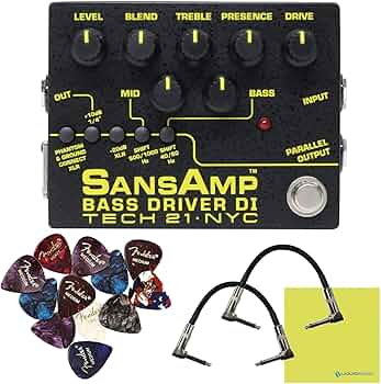 Amazon.com: Tech 21 SansAmp Bass Driver DI V2 Pedal Bundle - DI