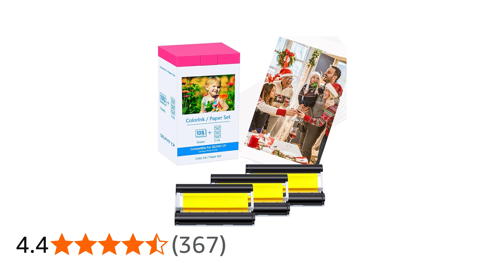 Amazon.co.jp: KCMYTONER Canon Selphy CP1500 CP1300 インクと用紙