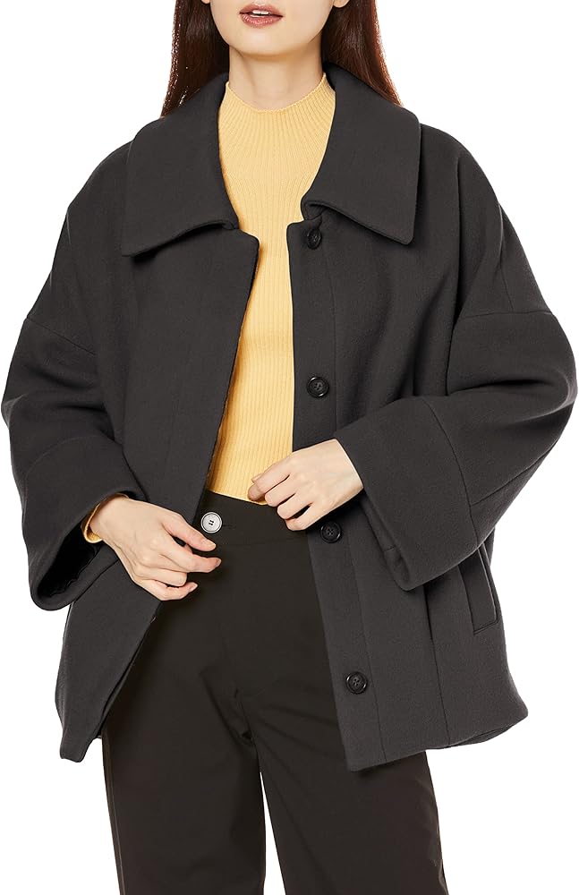 Amazon | [フレイ アイディー] ステンカラーオーバーハーフコート