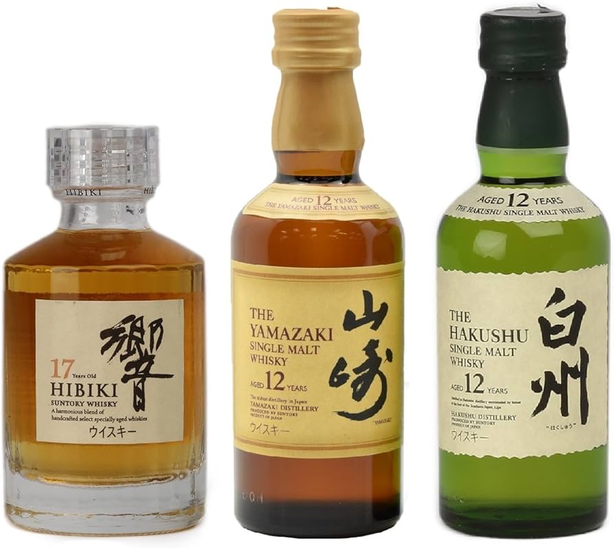 Amazon.co.jp: 国産ウイスキー50ml.3本、飲み比べセット、山崎12年、響