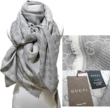 Amazon | [グッチ] シルク混 GG柄 正方形ストール（スカーフ） 男女