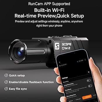 Amazon.com : RunCam ScopeCam 2S Airsoft Action Camera, 210min