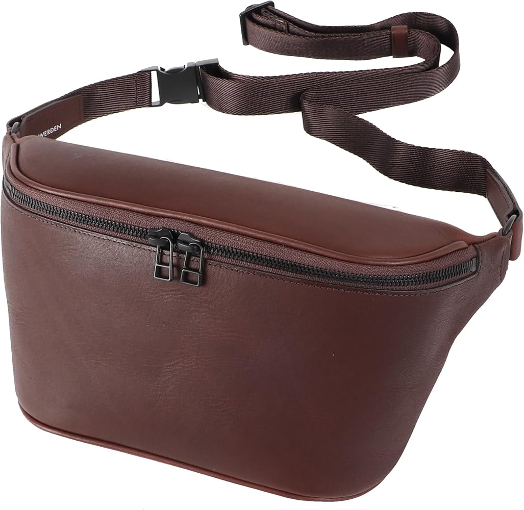 Amazon | [WERDEN] 本革 レザー ボディバッグ ヴェーデン ダーク