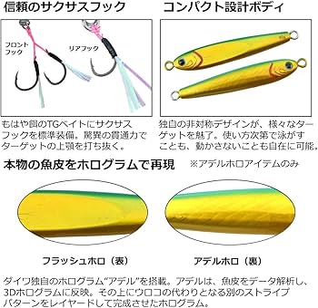 Amazon.co.jp: ダイワ(DAIWA) メタルジグ TGベイト SLJ フック付き 30g