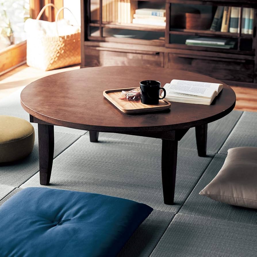 Amazon｜[ベルメゾン] ちゃぶ台 折りたたみ 座卓・ちゃぶ台 径90 高さ