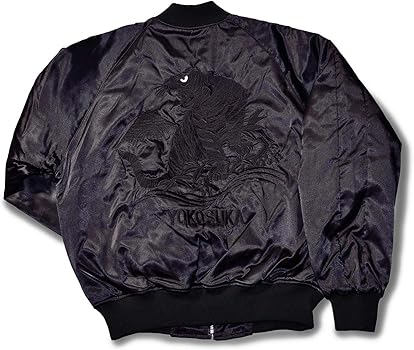 Amazon.co.jp: [星姫] (hoshihime スカジャン(黒トラ) サテン(黒×黒