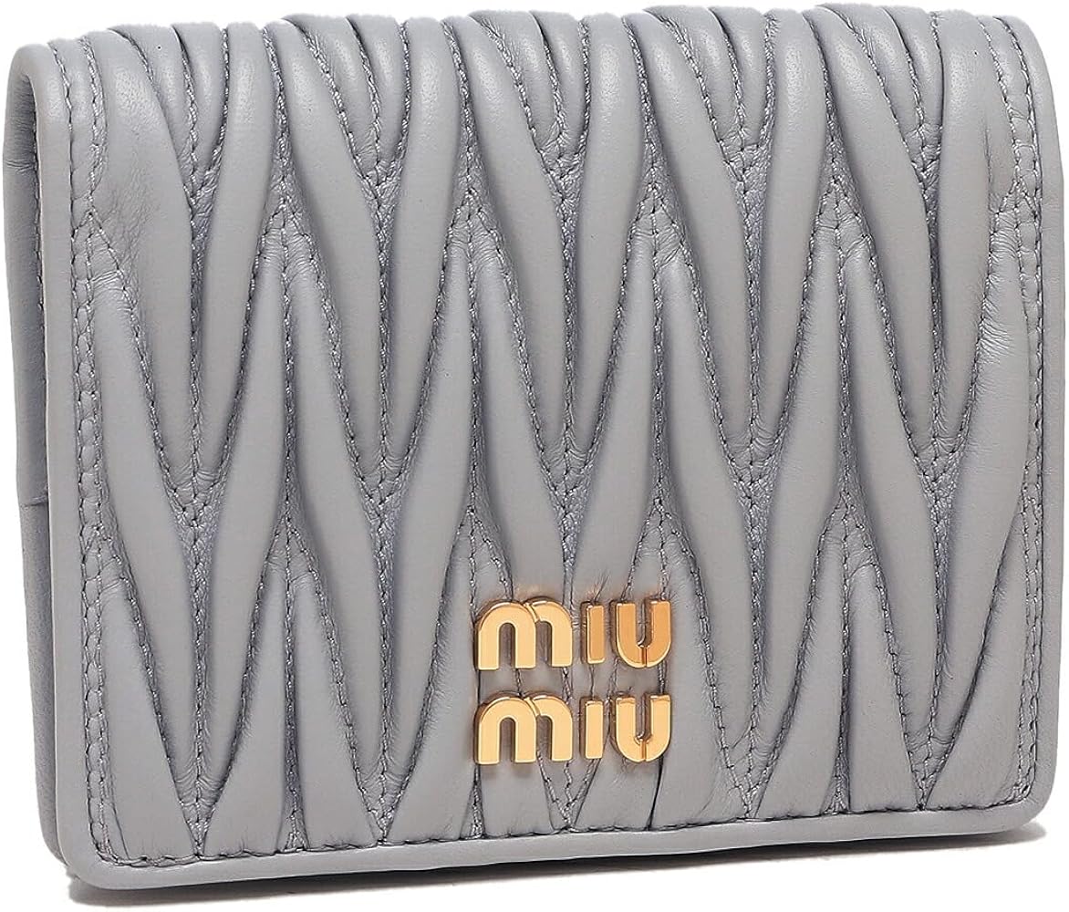 Amazon | [ミュウミュウ] 二つ折り財布 マテラッセレザー ミニ財布