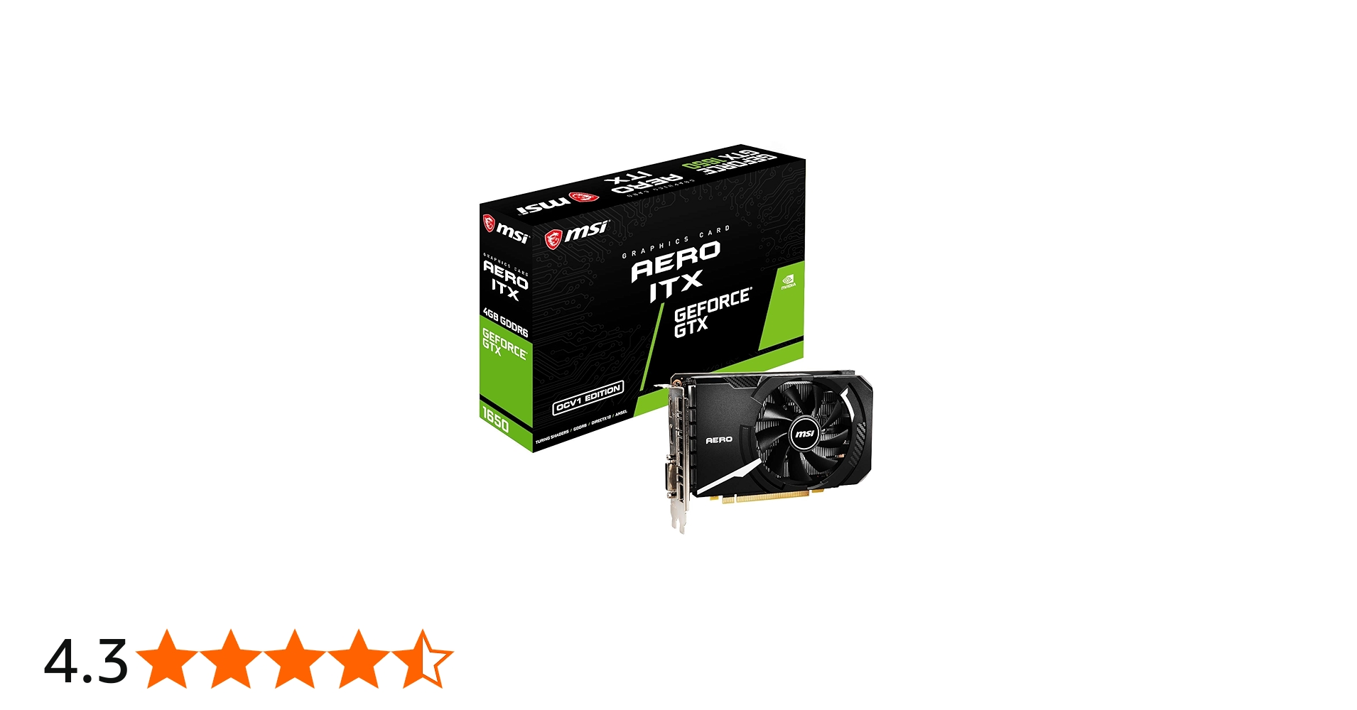Amazon | MSI GeForce GTX 1650 D6 AERO ITX OCV1 グラフィック
