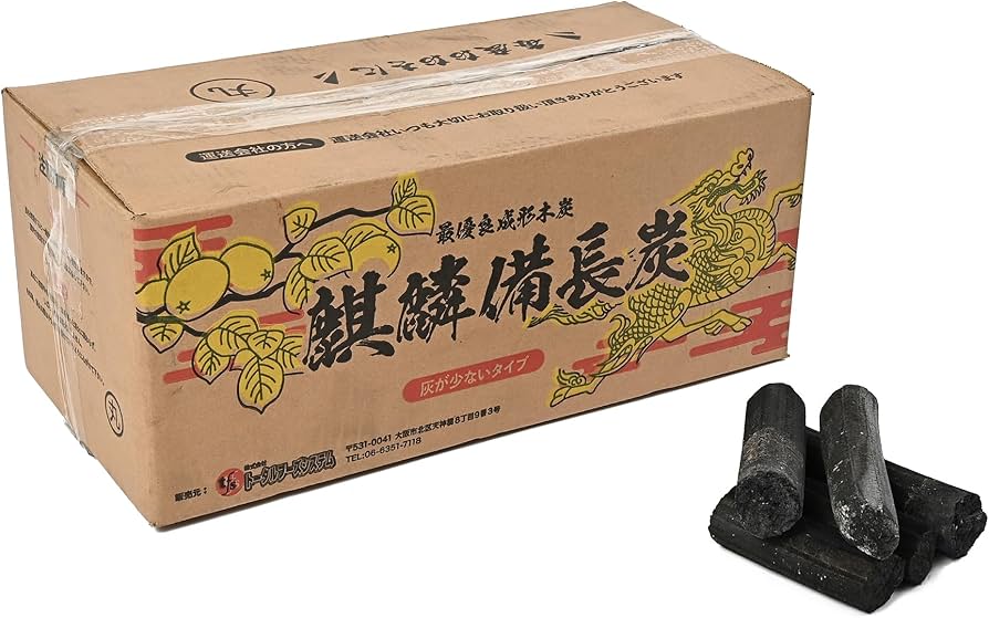 Amazon.co.jp: 【TFS】麒麟備長炭（オガ炭）小丸 長時間燃焼 灰分2
