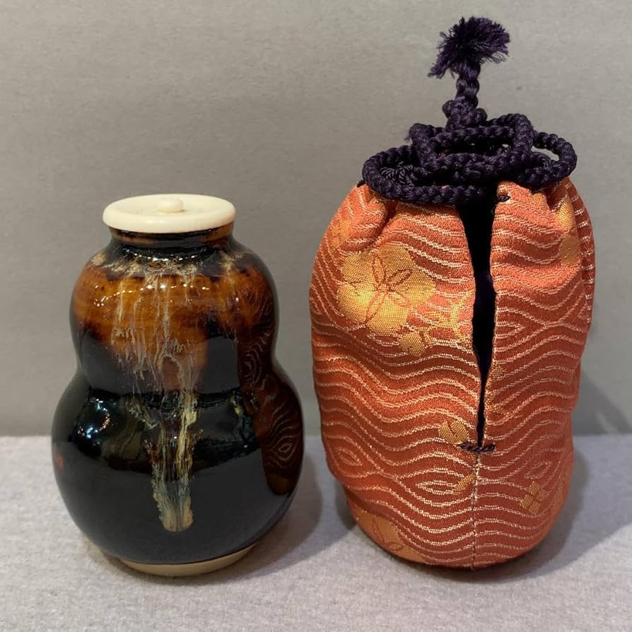 桶谷定一作 瓢形茶入 共箱 【公式通販】