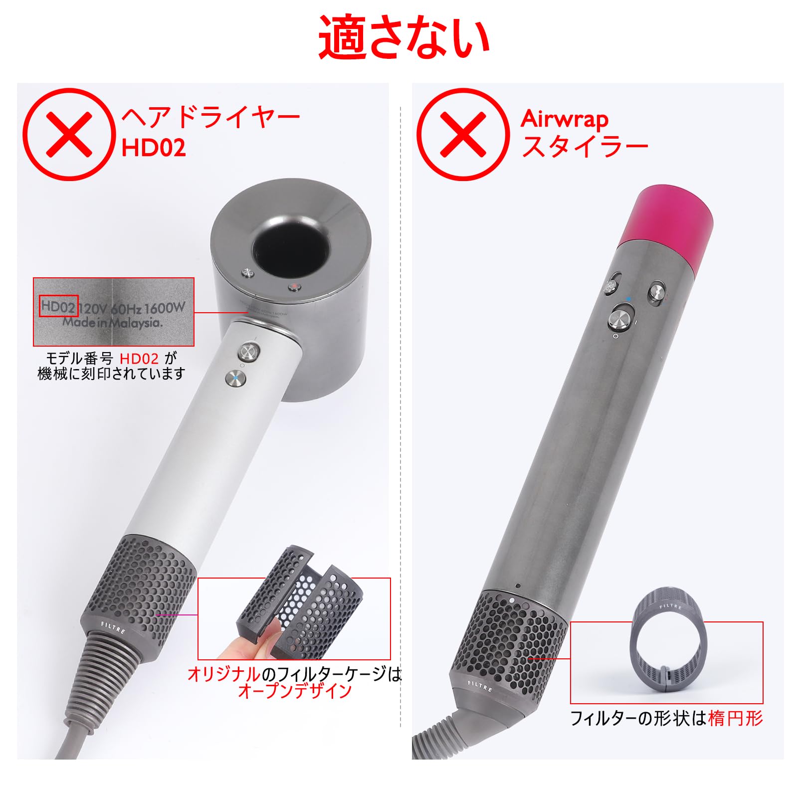 Amazon.co.jp: マグネットヘアドライヤーフィルターカバー＋インナー