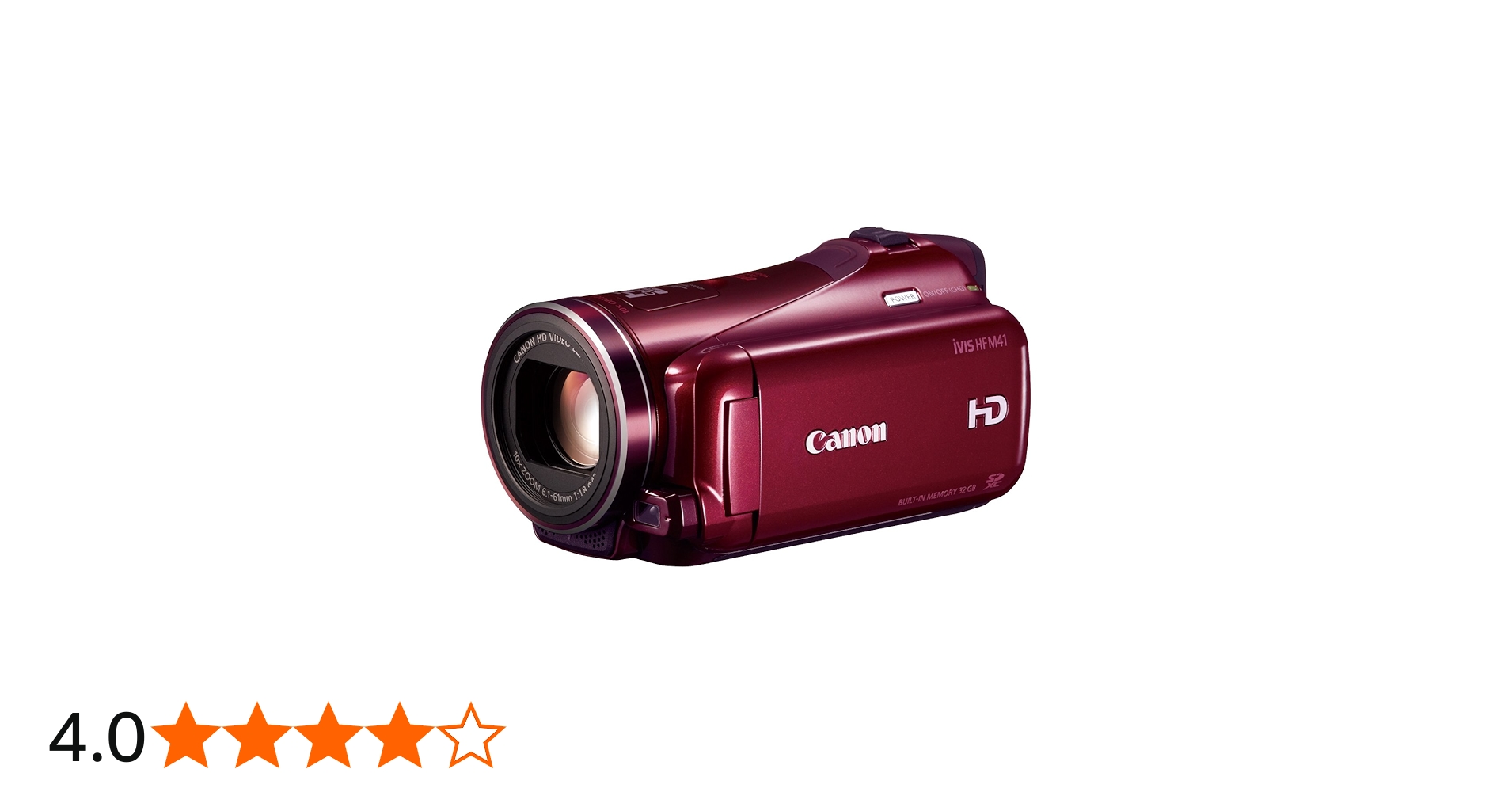 Amazon | Canon デジタルビデオカメラ iVIS HF M41 レッド IVISHFM41RD
