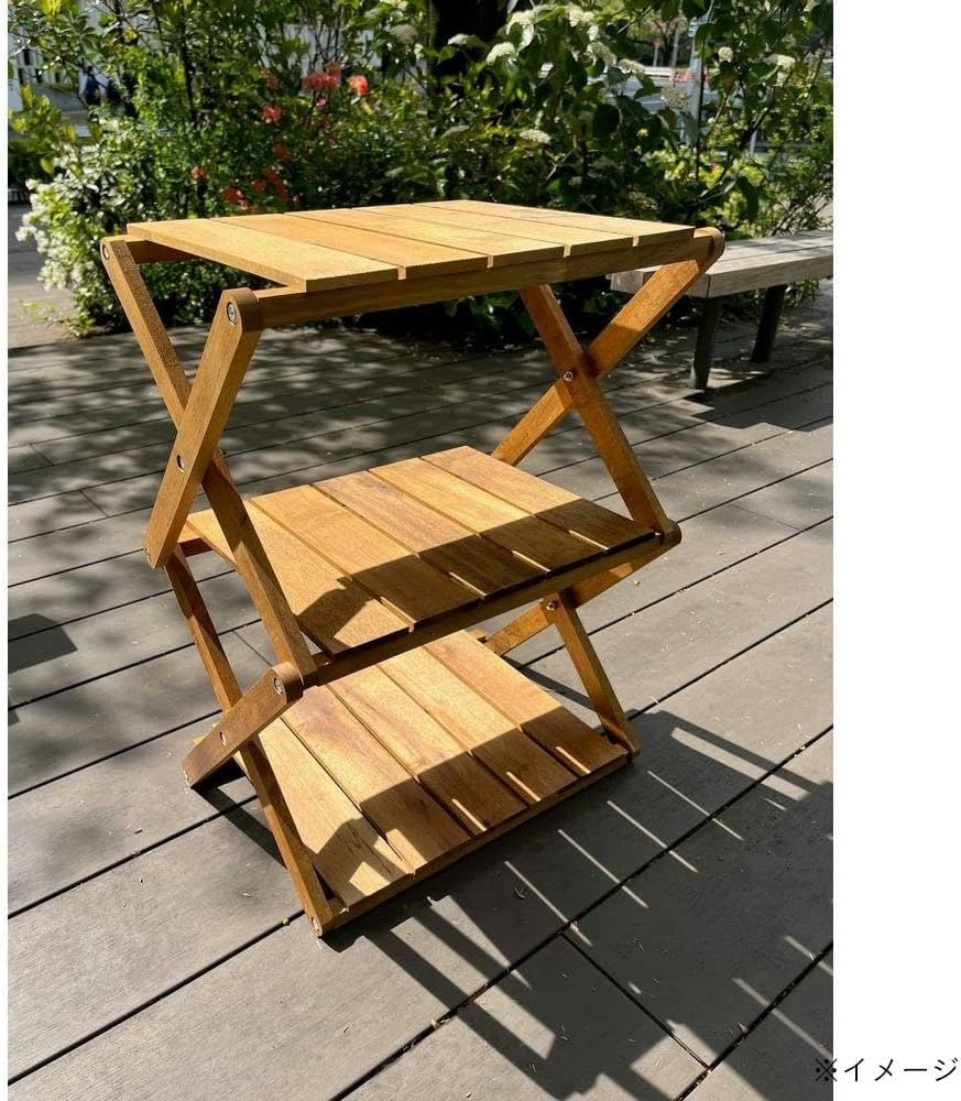 Amazon.co.jp: カインズ(CAINZ) 木製折りたたみラック 3段 : スポーツ