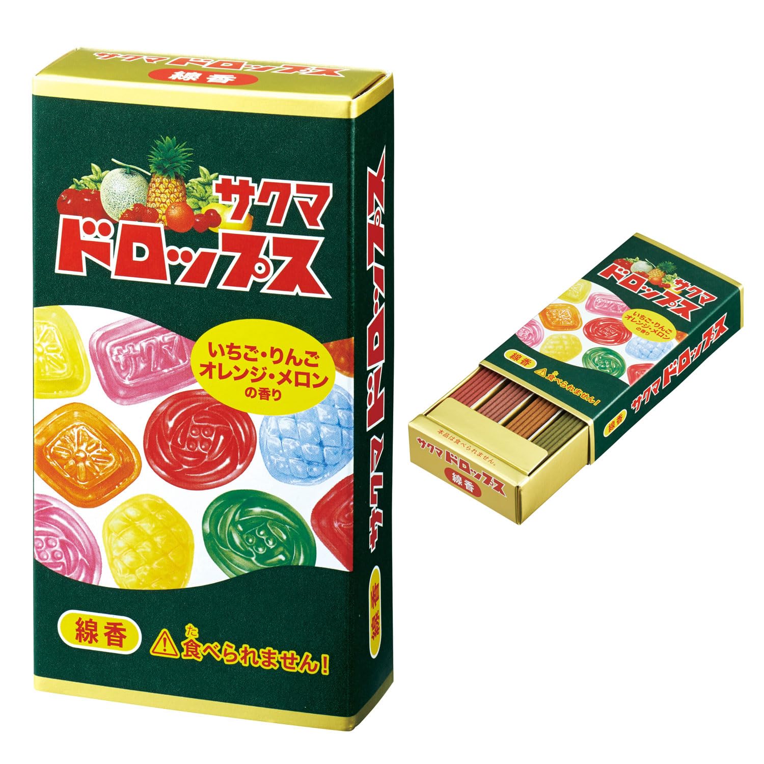 Amazon.co.jp: カメヤマ サクマドロップス ミニ寸線香 約10g×4種 約160