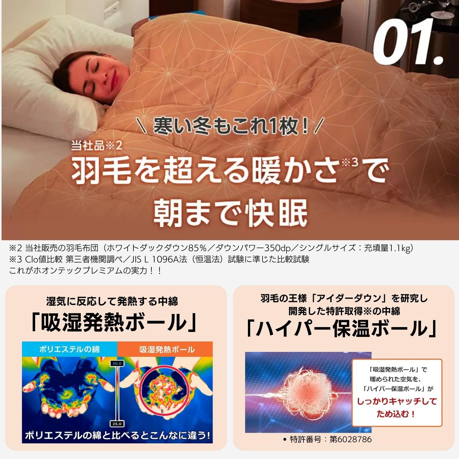 Amazon｜【公式】トゥルースリーパー ホオンテック掛け布団プレミアム