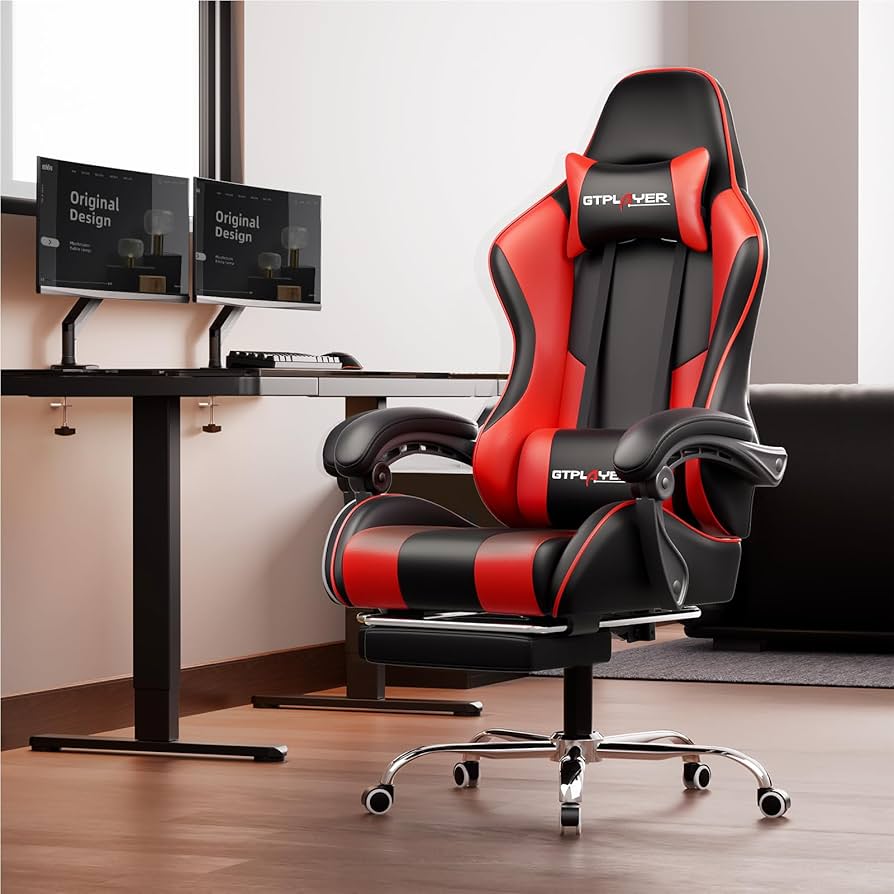 Amazon.co.jp: GTPlayer ゲーミングチェア オットマン付き デスク