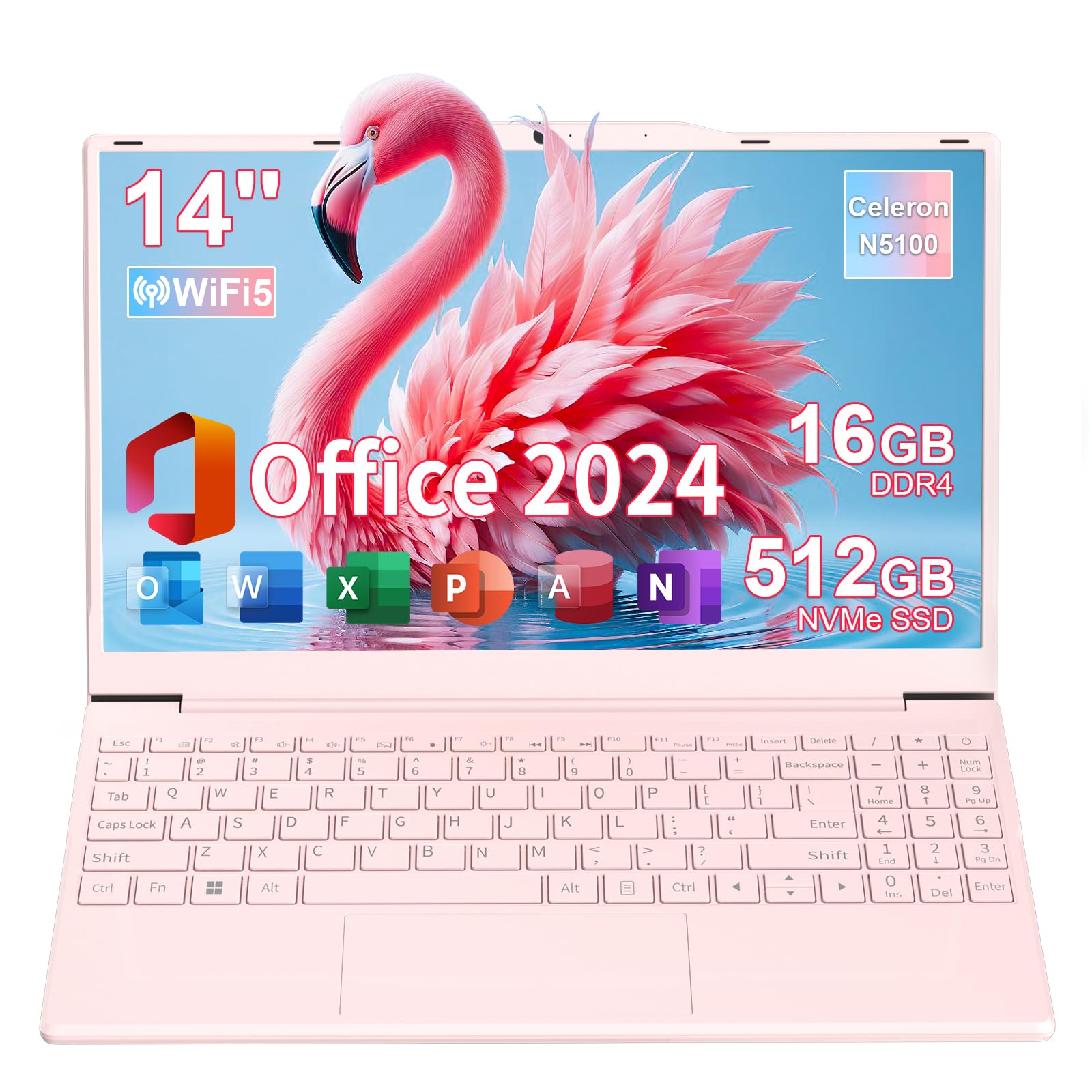 Amazon.co.jp: ノートパソコン Office 2024 搭載 14インチ laptop